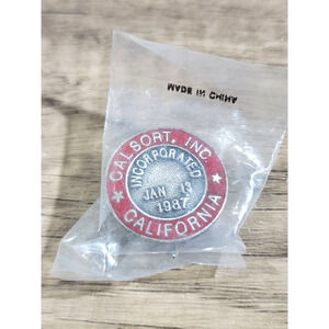 Vintage 1987 Calsort, INC. California Incorporated Jan 13, 1987 Pin Sealed